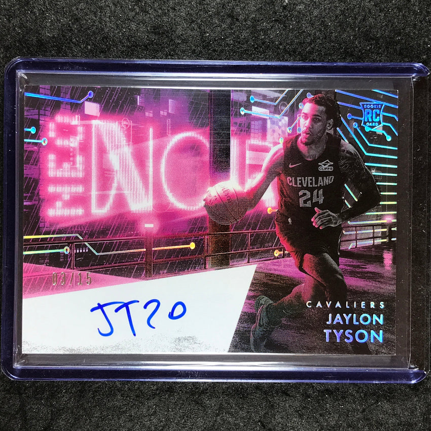 2024-25 Noir JAYLON TYSON NEONoir Signatures Rookie Auto International 3/15