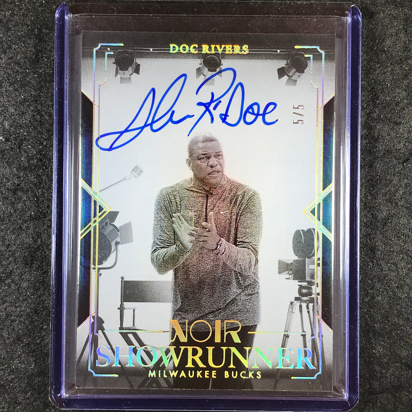 2024-25 Noir DOC RIVERS Showrunner Signatures Auto International Holo Gold 5/5