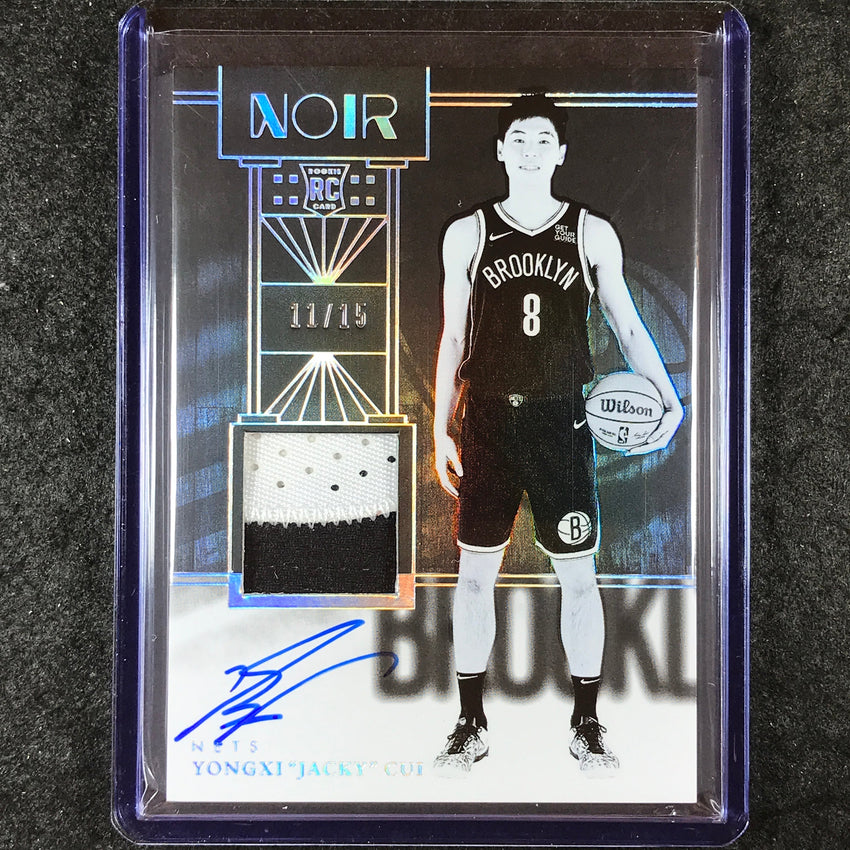 2024-25 Noir YONGXI "JACKY" CUI Rookie Patch Auto Black and White 11/15