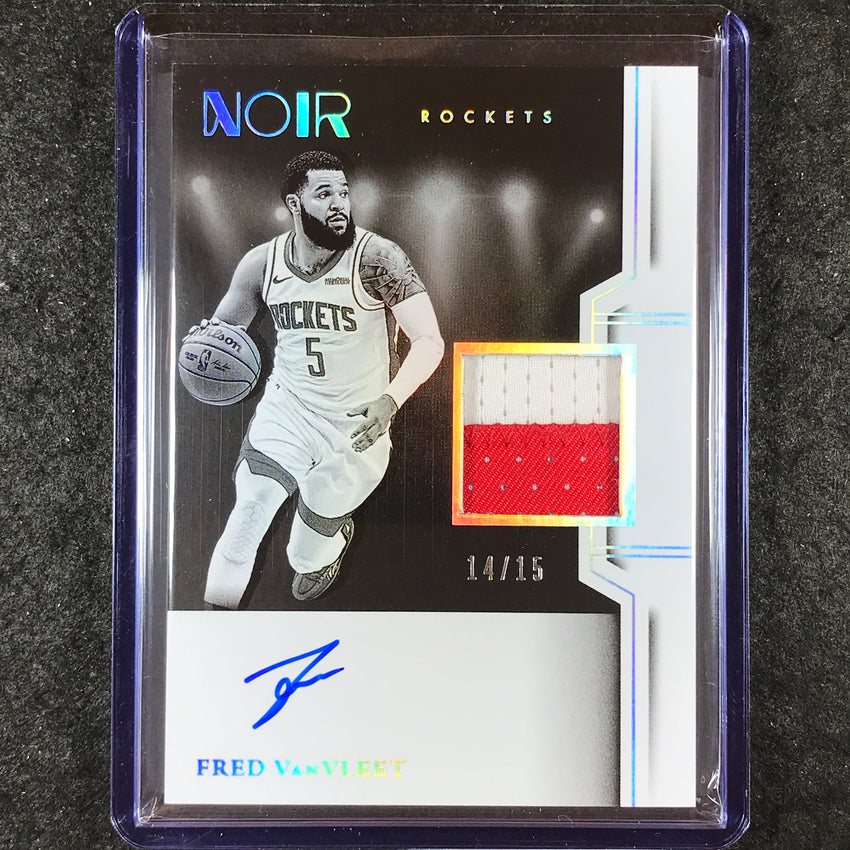 2024-25 Noir FRED VANVLEET Auto Prime Black and White Patch International 14/15