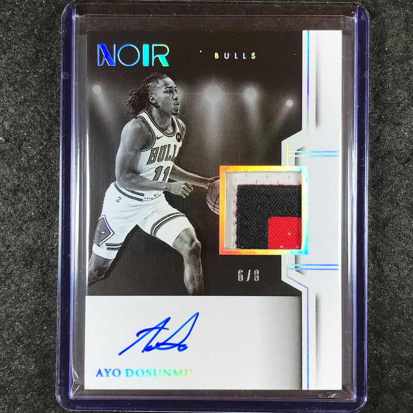 2024-25 Noir AYO DOSUNMU Autographed Prime Black White Patch International 6/8