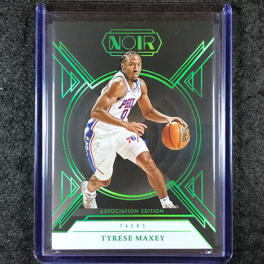 2024-25 Noir TYRESE MAXEY Base Association Edition International Green 5/5 #6