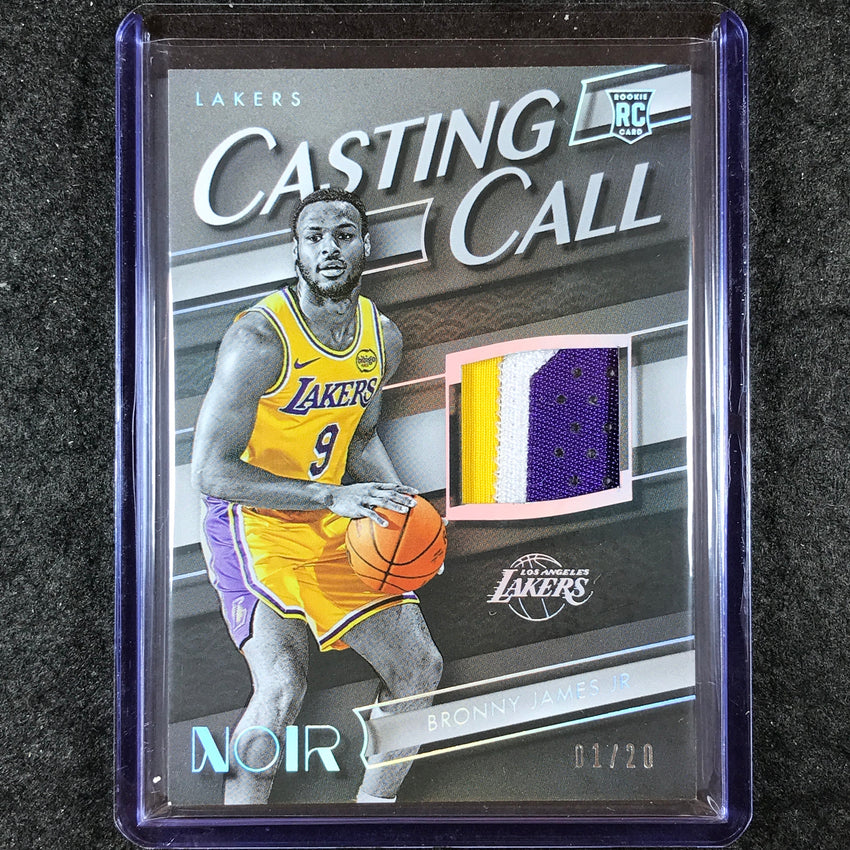 2024-25 Noir BRONNY JAMES JR. Casting Call Rookie Patch Relic International 1/20