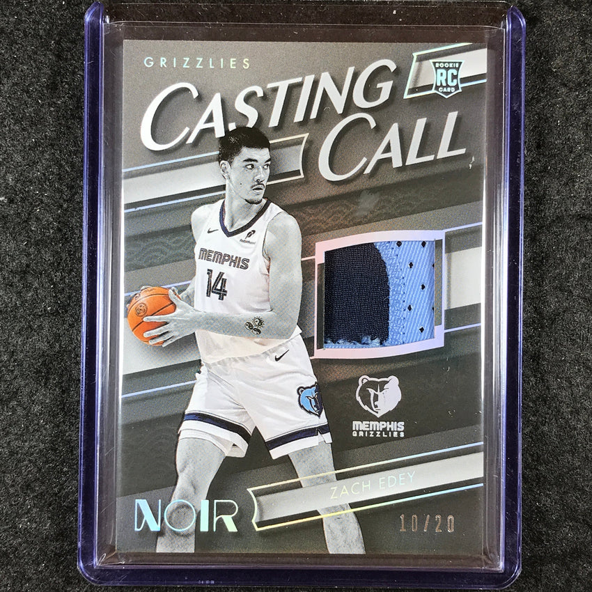 2024-25 Noir ZACH EDEY Casting Call Rookie Patch Relic International 10/20