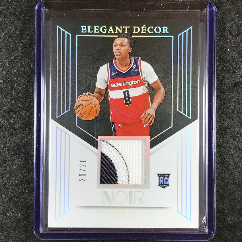 2024-25 Noir BUB CARRINGTON Elegant Decor Rookie Patch Relic International 20/20
