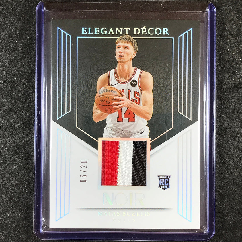 2024-25 Noir MATAS BUZELIS Elegant Decor Rookie Patch Relic International 6/20