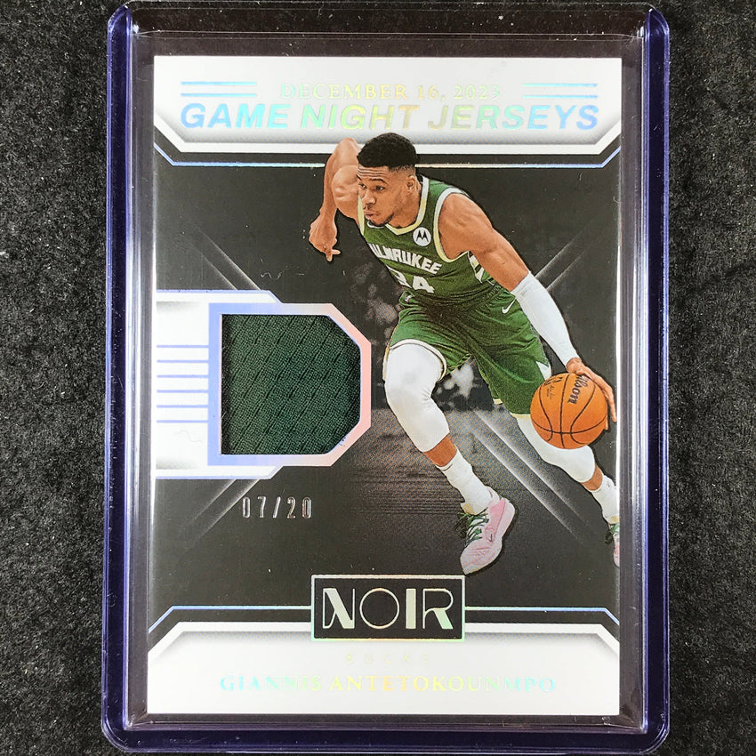 2024-25 Noir GIANNIS ANTETOKOUNMPO Game Night Jerseys Relic International 7/20