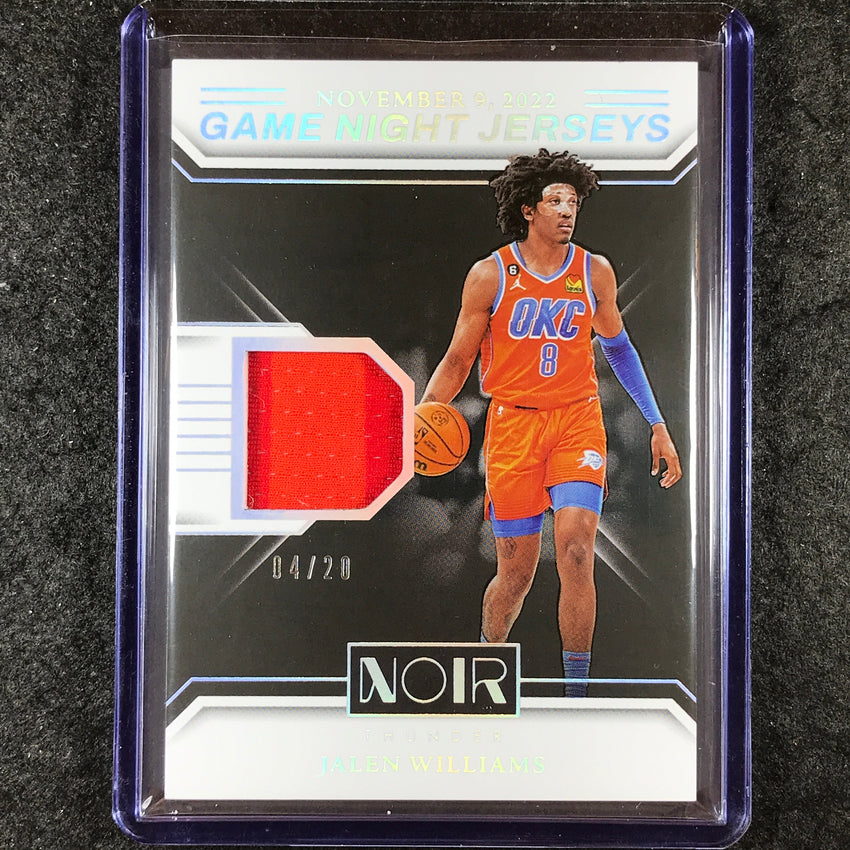 2024-25 Noir JALEN WILLIAMS Game Night Jerseys Relic International 4/20