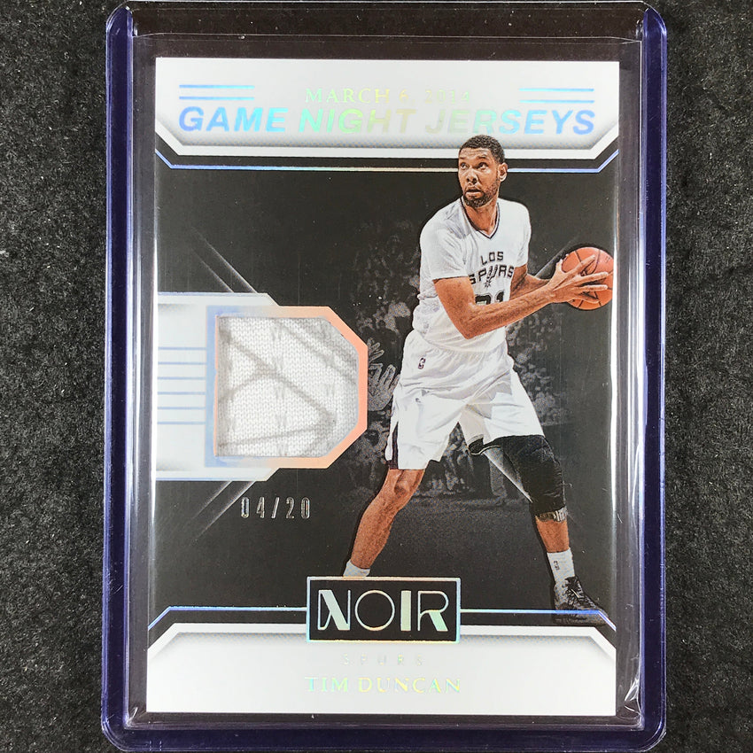 2024-25 Noir TIM DUNCAN Game Night Jerseys Relic International 4/20