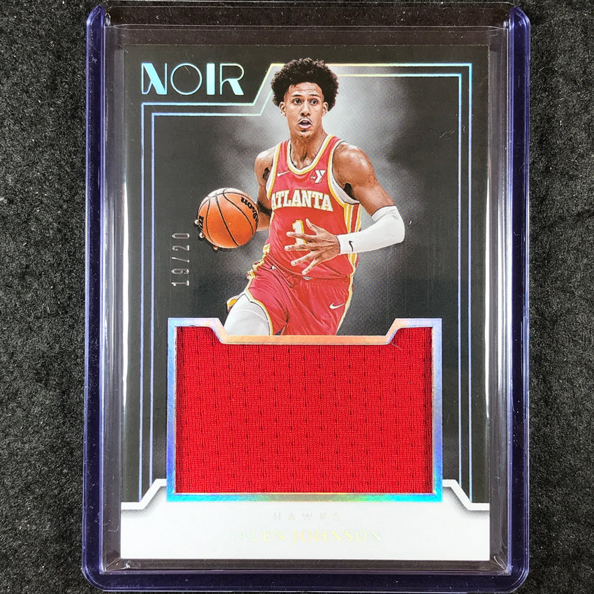 2024-25 Noir JALEN JOHNSON Jumbo Materials Jersey Relic International 19/20