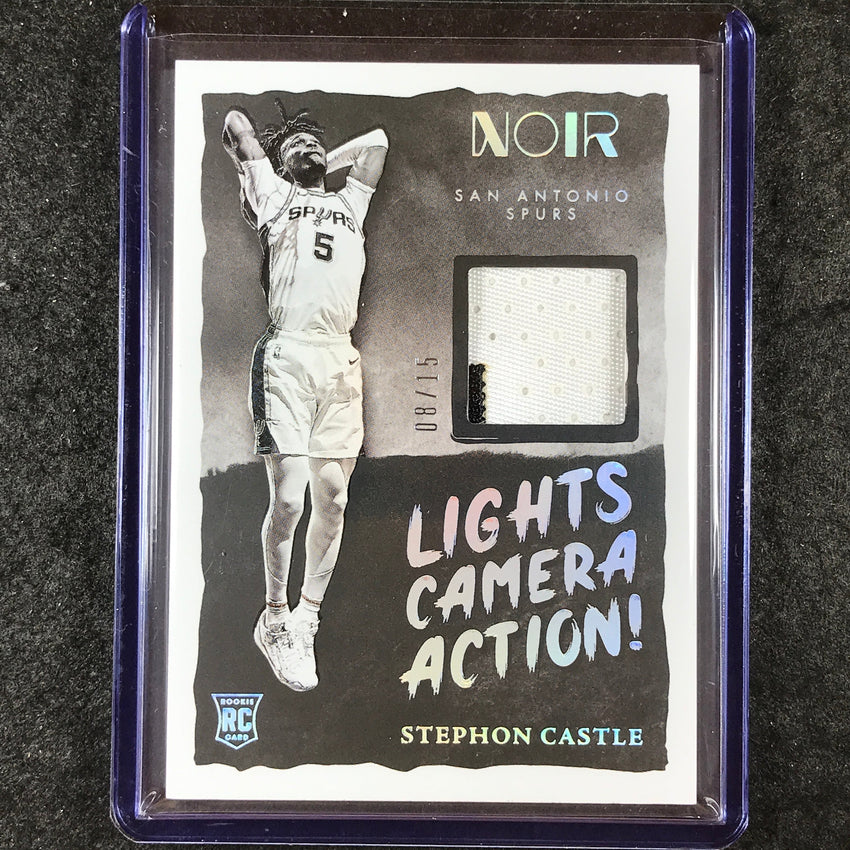 2024-25 Noir STEPHON CASTLE Lights Camera Action Rookie Patch International 8/15