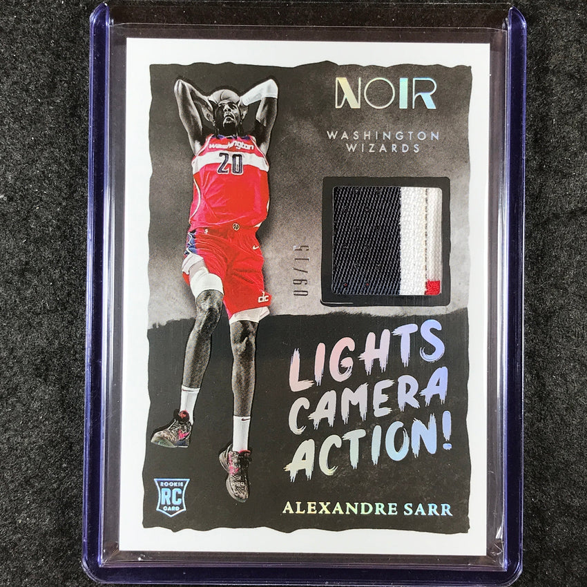2024-25 Noir ALEXANDRE SARR Lights Camera Action Rookie Patch International 9/15