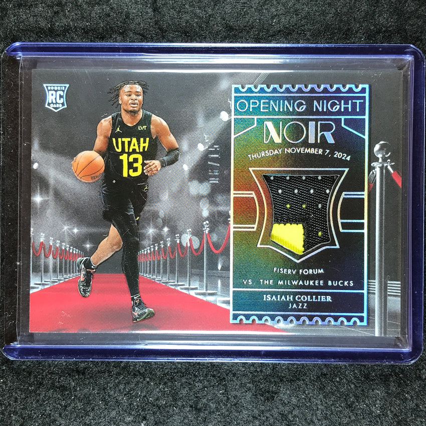 2024-25 Noir ISAIAH COLLIER Opening Night Rookie Patch International 6/15