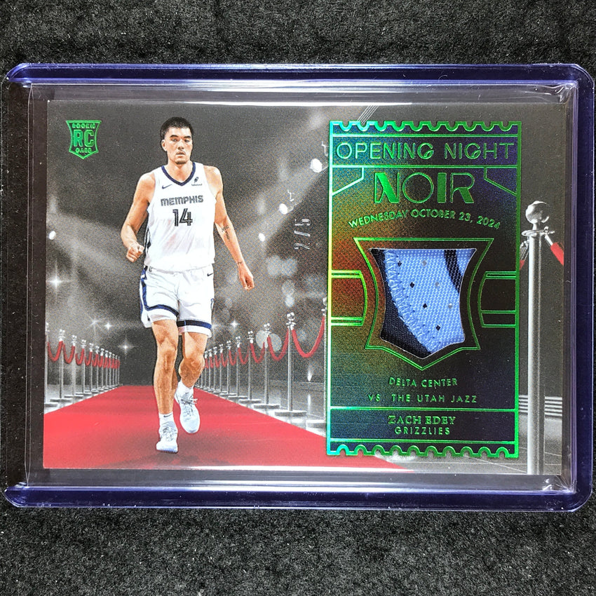 2024-25 Noir ZACH EDEY Opening Night Rookie Patch International Green 2/5