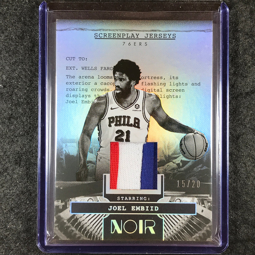 2024-25 Noir JOEL EMBIID Screenplay Jerseys Patch Relic International 15/20