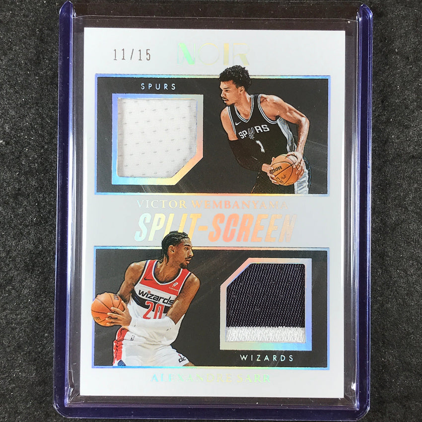 2024-25 Noir WEMBANYAMA SARR Split-Screen Dual Patch International 11/15