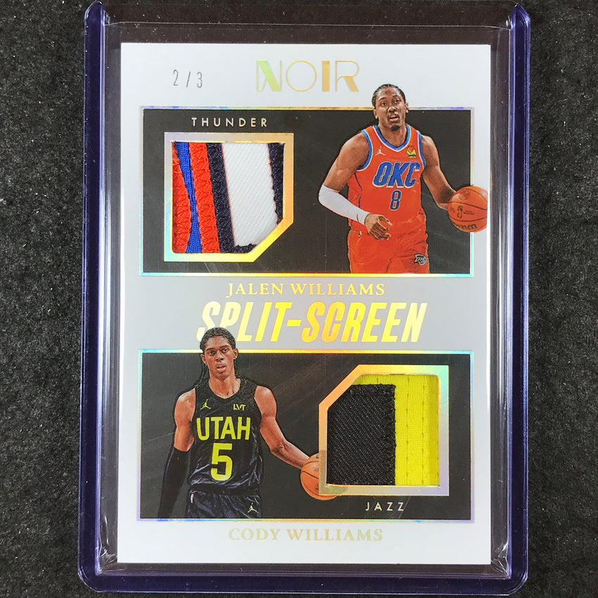 2024-25 Noir JALEN WILLIAMS CODY Split-Screen Dual Patch International Gold 2/3