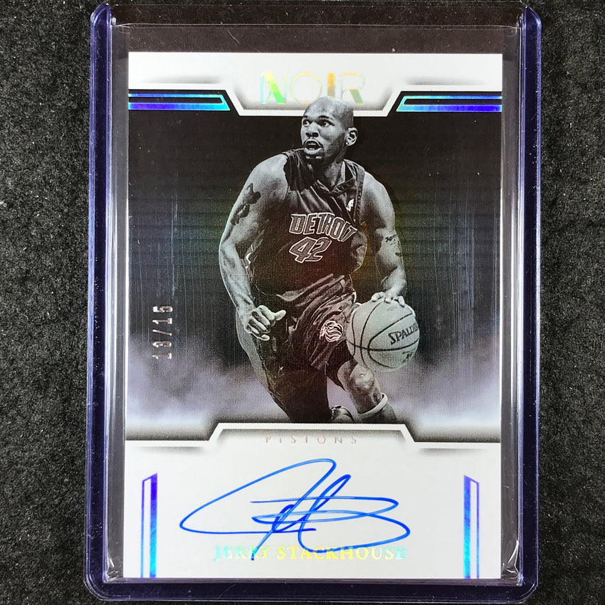 2024-25 Noir JERRY STACKHOUSE Auto Noir Black and White International 13/15