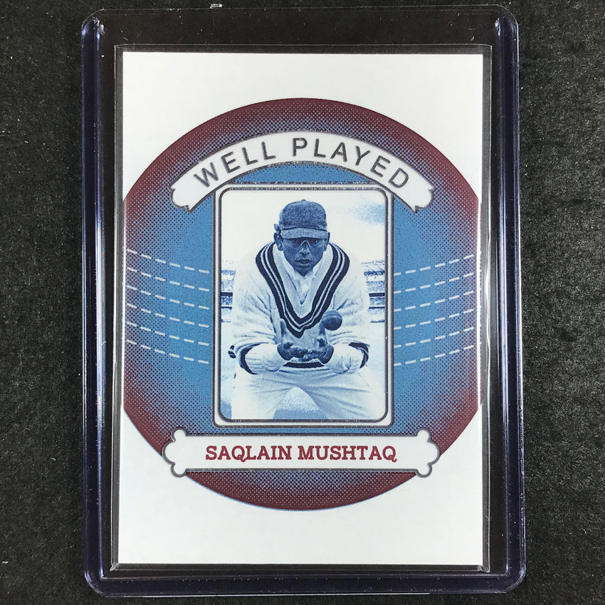 2024 Futera Vintage Cricket SAQLAIN MUSHTAQ Well Played Blue 7/7 #25
