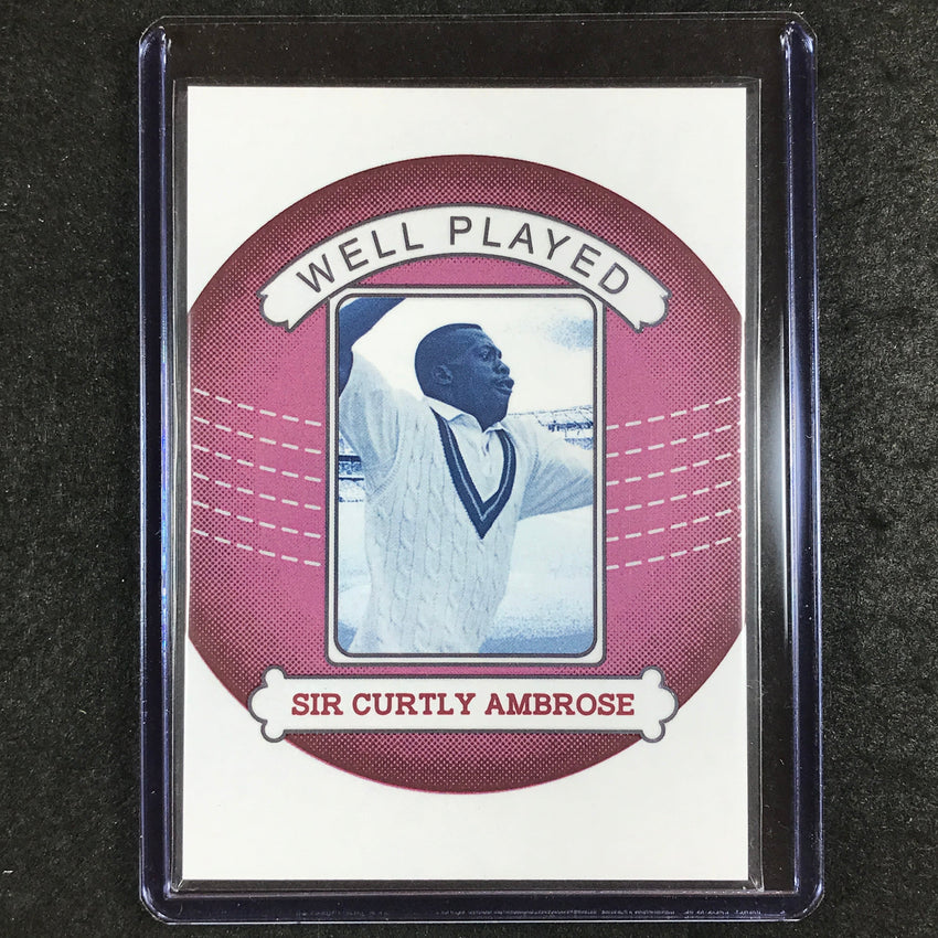 2024 Futera Vintage Cricket SIR CURTLY AMBROSE Well Played Pink 2/5 #9