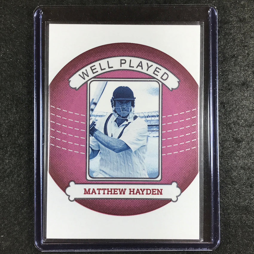 2024 Futera Vintage Cricket MATTHEW HAYDEN Well Played Pink 5/5 #17