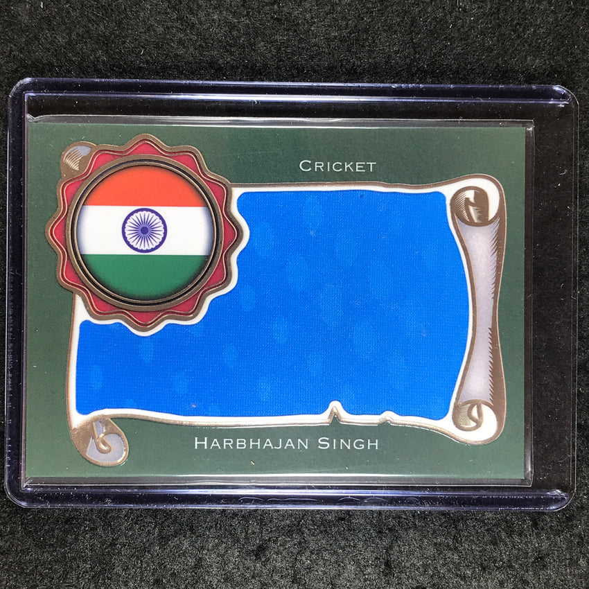 2024 Futera Vintage Cricket HARBHAJAN SINGH Flag Memorabilia Relic Bronze 9/9