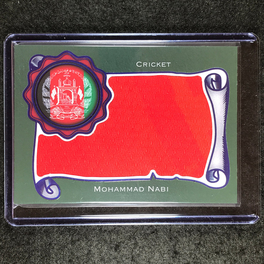 2024 Futera Vintage Cricket MOHAMMAD NABI Flag Memorabilia Relic Blue 4/6