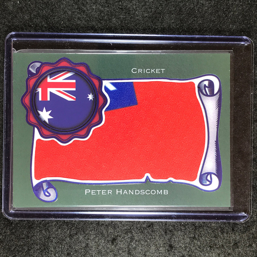 2024 Futera Vintage Cricket PETER HANDSCOMB Flag Memorabilia Relic Blue 6/6