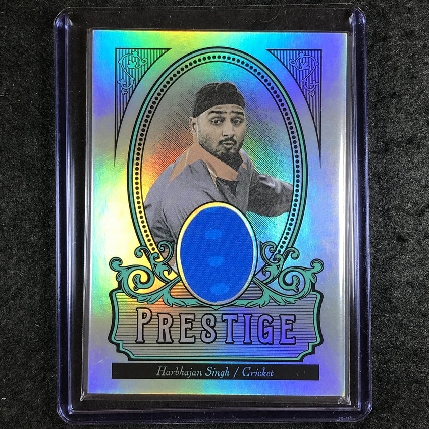 2024 Futera Vintage Cricket HARBHAJAN SINGH Prestige Memorabilia Relic Green 1/3