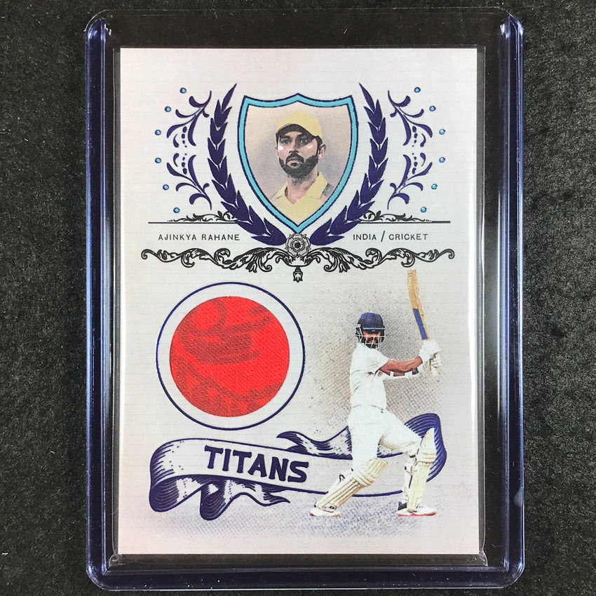2024 Futera Vintage Cricket AJINKYA RAHANE Titans Memorabilia Relic Blue 5/6