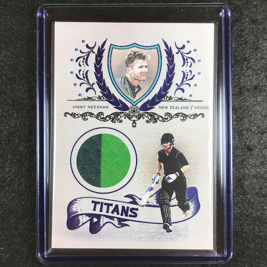 2024 Futera Vintage Cricket JIMMY NEESHAM Titans Memorabilia Relic Blue 4/6