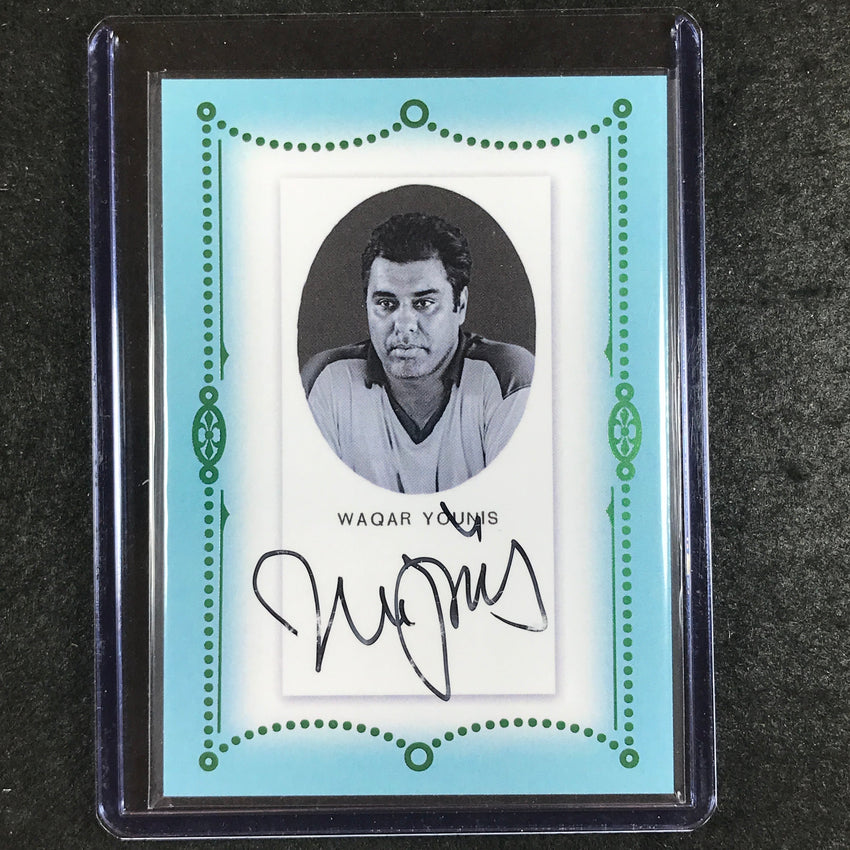 2024 Futera Vintage Cricket WAQAR YOUNIS Autograph Green 1/5 #CTA10