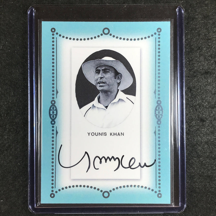 2024 Futera Vintage Cricket YOUNIS KHAN Autograph Blue 4/4 #CTA14