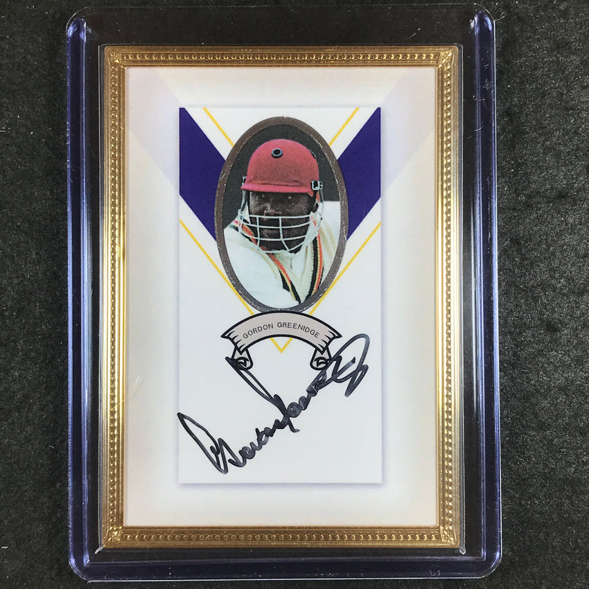 2024 Futera Vintage Cricket SIR GORDON GREENIDGE Gold Frame Auto 1/1 #CRCG11