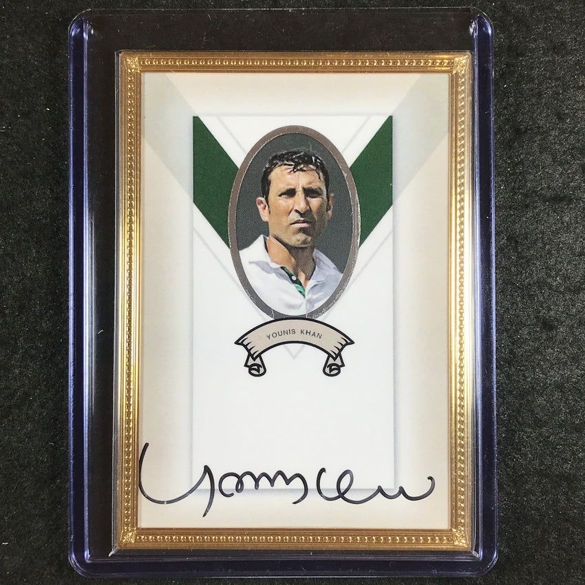 2024 Futera Vintage Cricket YOUNIS KHAN Gold Frame Autograph 1/1 #CRCG12