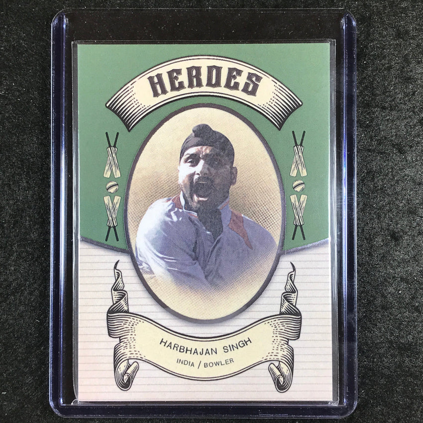 2024 Futera Vintage Cricket HARBHAJAN SINGH Heroes Green 2/21 #10