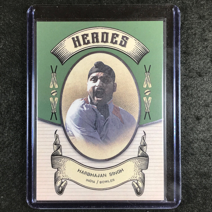 2024 Futera Vintage Cricket HARBHAJAN SINGH Heroes Green 6/21 #10