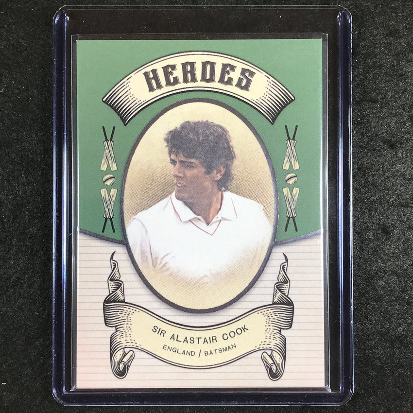 2024 Futera Vintage Cricket SIR ALASTAIR COOK Heroes Green 9/21 #20