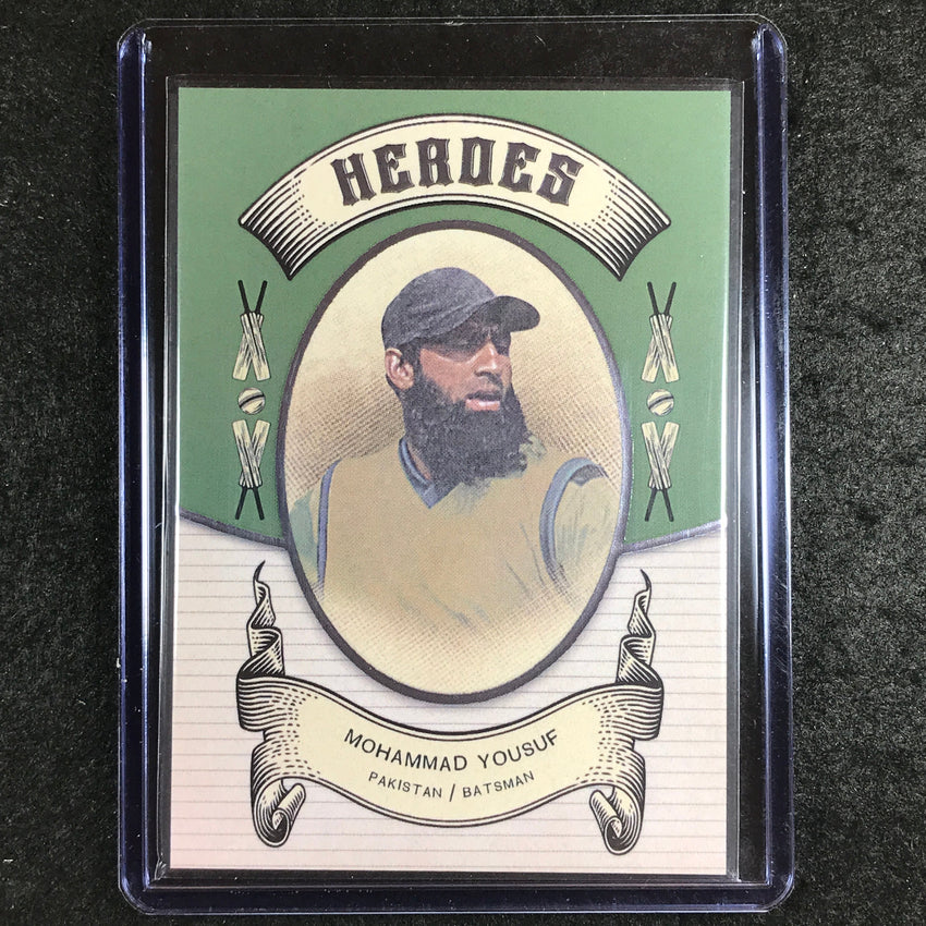 2024 Futera Vintage Cricket MOHAMMAD YOUSUF Heroes Green 9/21 #26