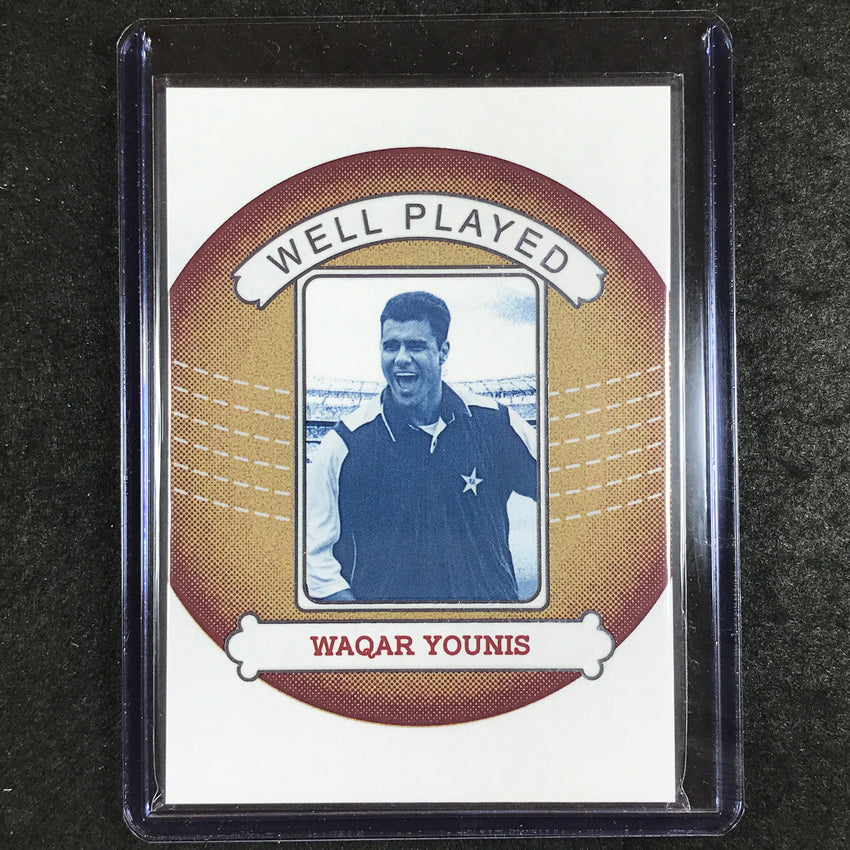 2024 Futera Vintage Cricket WAQAR YOUNIS Well Played Bronze 8/18 #11
