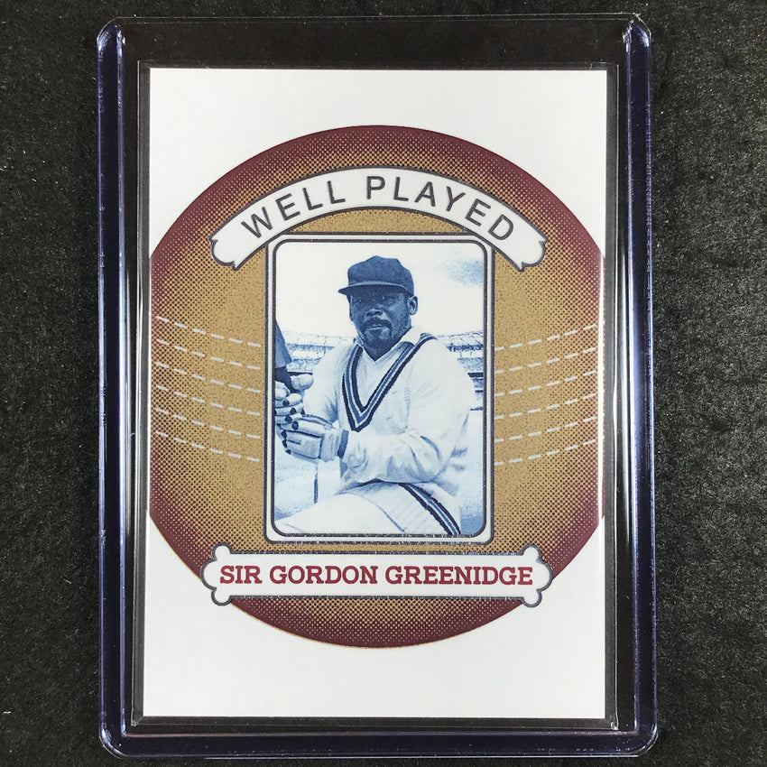 2024 Futera Vintage Cricket SIR GORDON GREENIDGE Well Played Bronze 3/18 #13