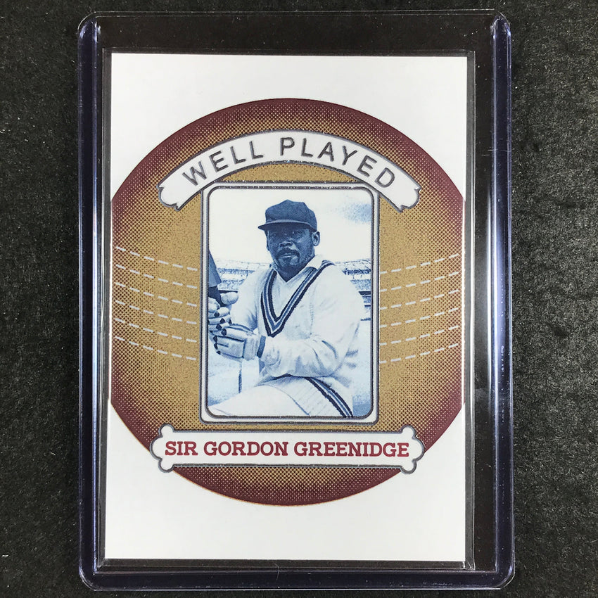 2024 Futera Vintage Cricket SIR GORDON GREENIDGE Well Played Bronze 10/18 #13
