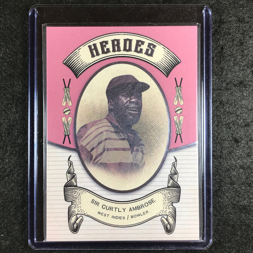 2024 Futera Vintage Cricket SIR CURTLY AMBROSE Heroes Pink 1/7 #9
