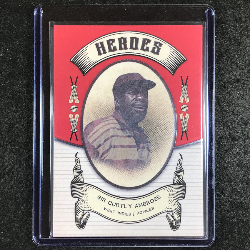 2024 Futera Vintage Cricket SIR CURTLY AMBROSE Heroes Red 2/5 #9