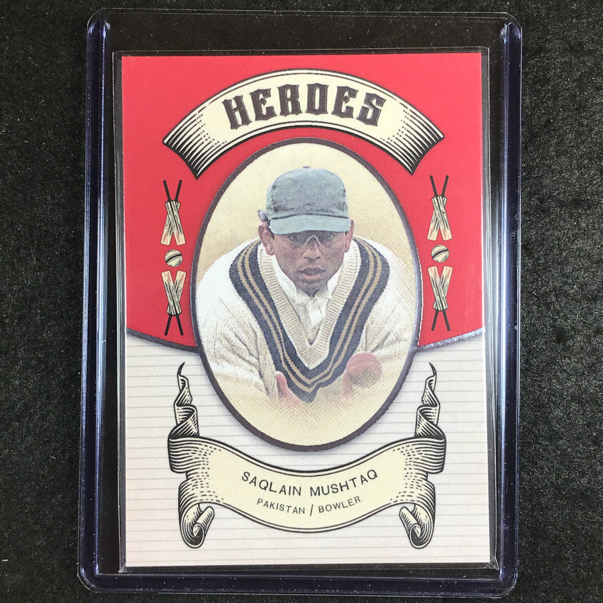 2024 Futera Vintage Cricket SAQLAIN MUSHTAQ Heroes Red 3/5 #25