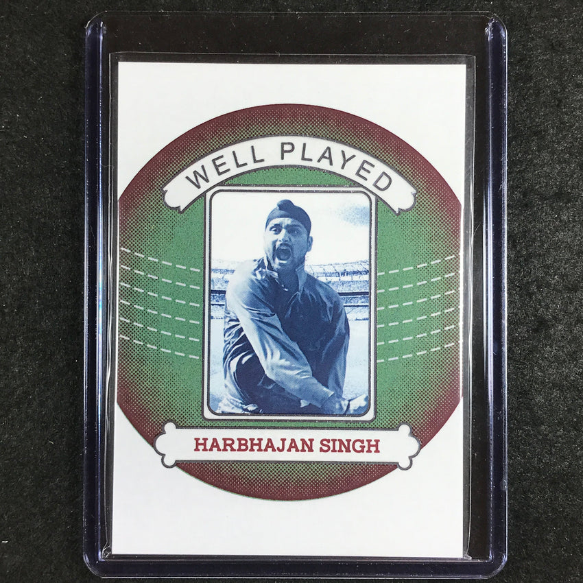 2024 Futera Vintage Cricket HARBHAJAN SINGH Well Played Green 1/9 #10