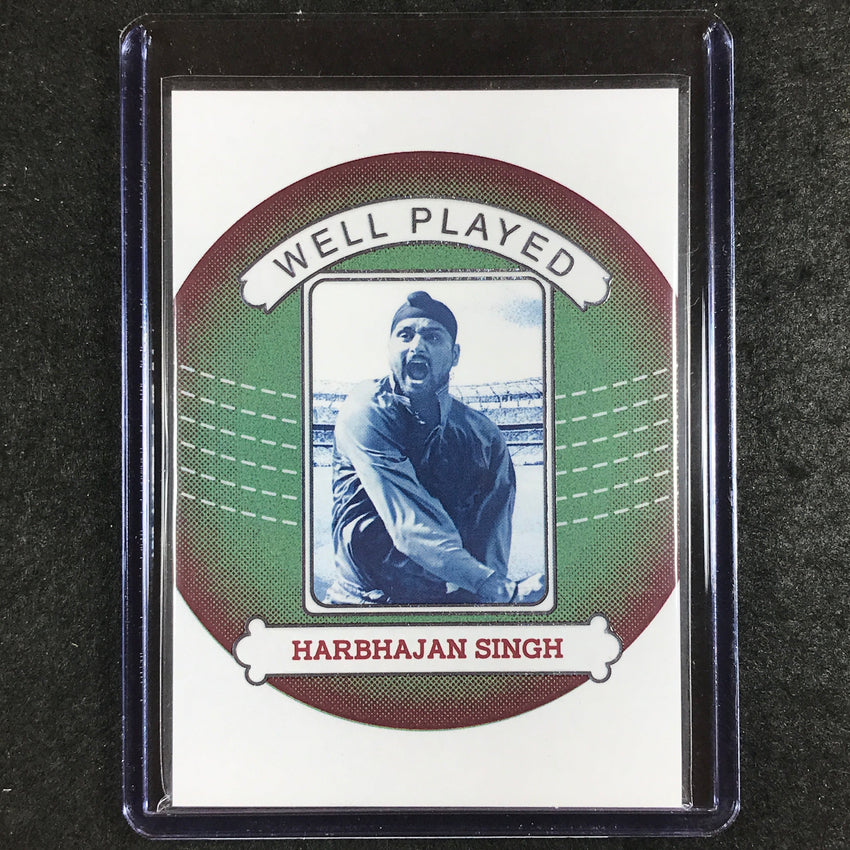2024 Futera Vintage Cricket HARBHAJAN SINGH Well Played Green 6/9 #10