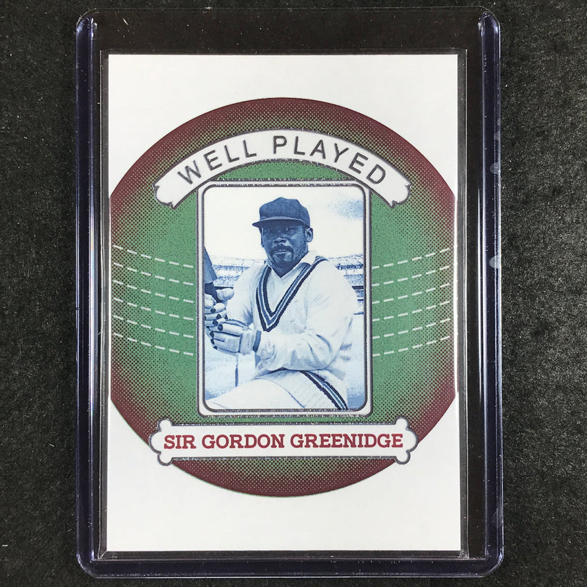 2024 Futera Vintage Cricket SIR GORDON GREENIDGE Well Played Green 3/9 #13