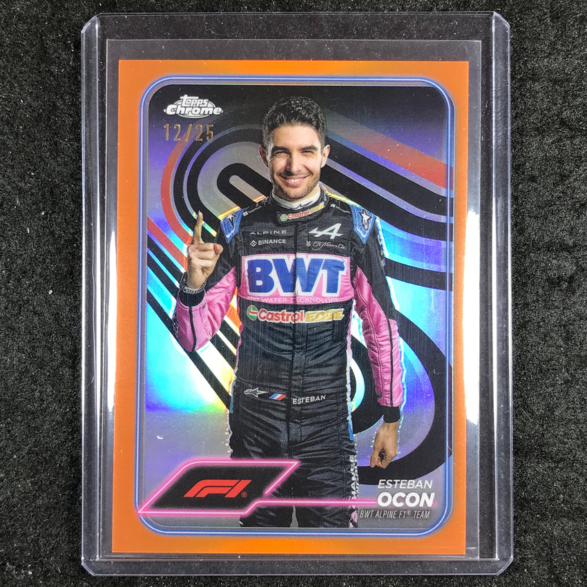 2024 Topps Chrome Formula 1 ESTEBAN OCON Base Orange 12/25 #9