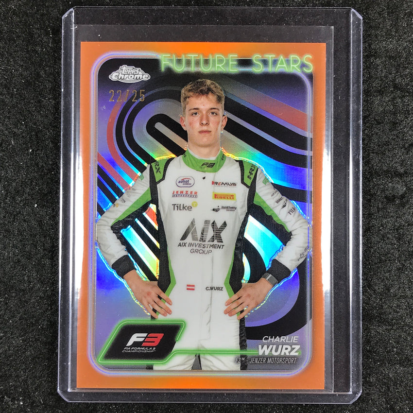 2024 Topps Chrome Formula 1 CHARLIE WURZ Base Orange 22/25 #58